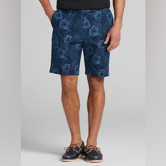 NWT Modern Fit Linen Blend Shorts‎ Floral Mens Size 50 - Picture 1 of 8